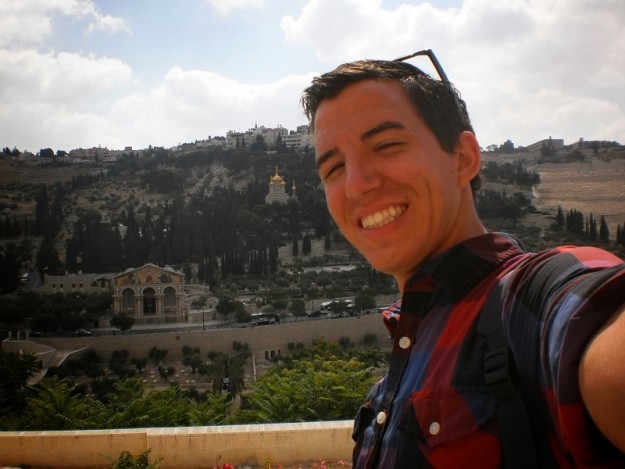 Standing in front of the Holy City, Jerusalem