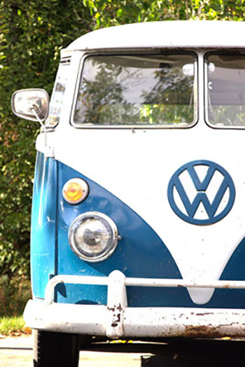 Blue VW Bus