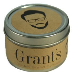 Brett Jenkins redesign of the Grant's Pomade can.